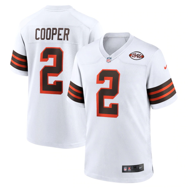 mens nike amari cooper white cleveland browns alternate game jersey